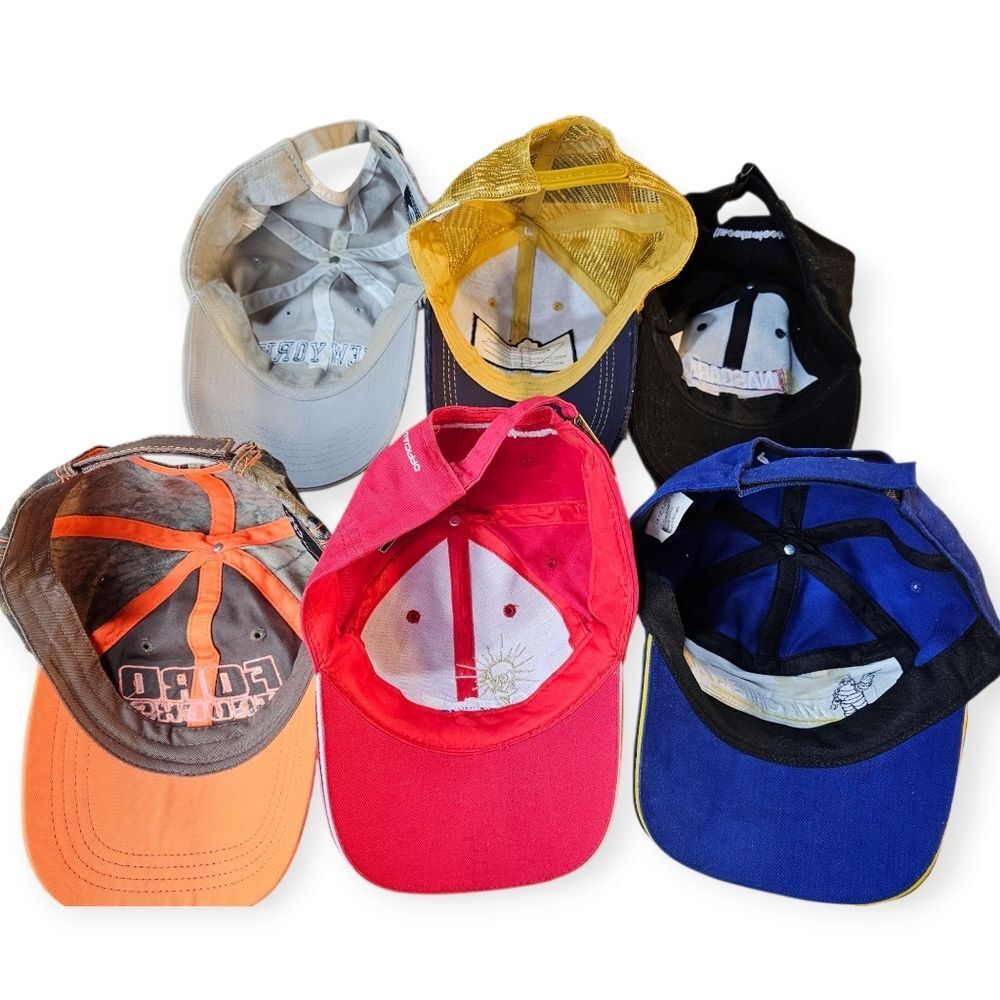 Vintage Baseball Cap Hat Lot – Ford, Budweiser, Michelin, NY, NASCAR (6 Total) - Picture 8 of 9